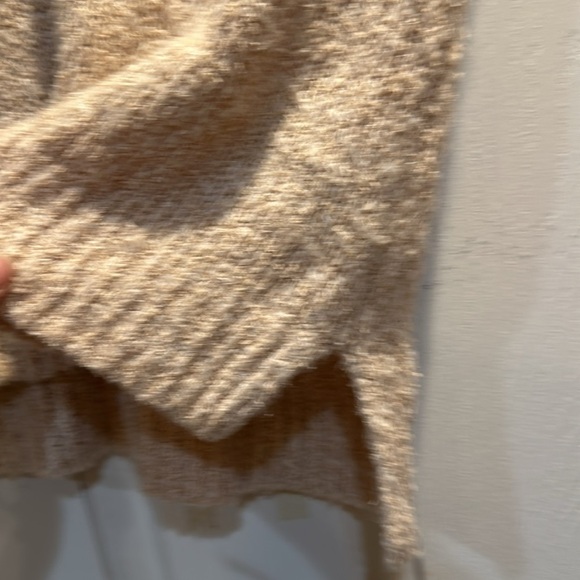 Michael Stars Cream Rory Oversized Short Sleeve Sweater Vest XS Beige - Picture 8 of 9